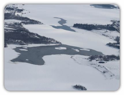 Satelite imagery of open ice locations